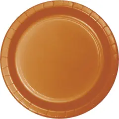 240 pc Bulk Pumpkin Spice Orange Sturdy Style 8.75 inch Dinner Plates