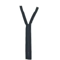 Zipper Black 9" Gun Metal 4MM Closed Bottom