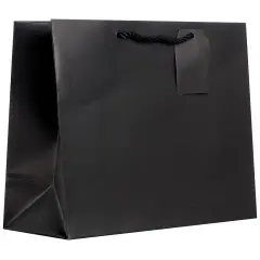 Pack/6: Matte Black Gift Bag