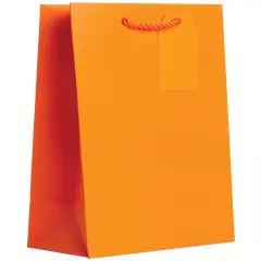 Pack/6: Matte Orange Gift Bag - 8 x 4 x 10"