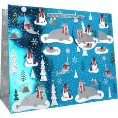 Pack/6: Walrus & Narwhal Gift Bag - 12-1/2 x 5 x 10"