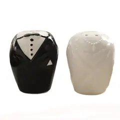 2.5" Bride & Groom Salt and Pepper Shakers