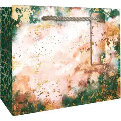Pack/6: Watercolor Abstract Gift Bag - 7-1/2 x 3 x 6"