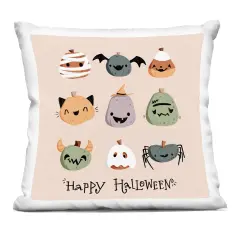 Stupell Industries Cute Halloween Costume Pumpkins Decorative Printed Pillow design by Sarah Hickman, 18 x 7 x 18