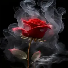 5D Rose Diamond Painting Kits for Adults Beginners, Red Flower Diamond Art Kit,DIY Full Round Drill Diamond Dot Gem Art Kits for Adults,Home Wall Decor 12x12 Inch