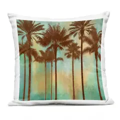 Stupell Industries Palm Trees over Gradient Outdoor Printed Pillow design by John Seba, 18 x 7 x 18