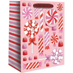 Pack/6: Candy Christmas Gift Bag - 6 x 3 x 7-1/2"