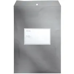 Pack/6: Metallic Silver Theme Mailing Envelope - 9 x 1/2 x 12"