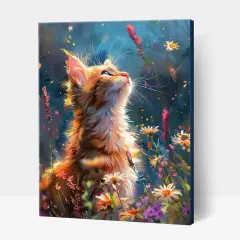 Paint by Numbers Kit for Adults, Cat Adult Paint by Numbers Kits on Canvas, Acrylic DIY Painting by Number Kit for Home Decor - 16"x20"