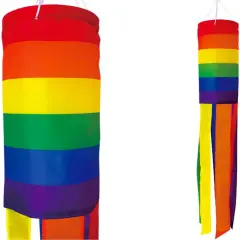Pride Rainbow Windsock 40 Inch Durable Outdoor Hanging Decoration for Yard Garden Patio Home Decor