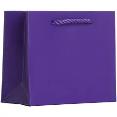 Pack/6: Matte Purple Gift Bag - 5 x 2 x 4"
