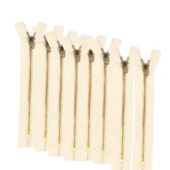 Off White Brass Jean Zipper 4.5MM Closed Bottom 4 to 9 Inch