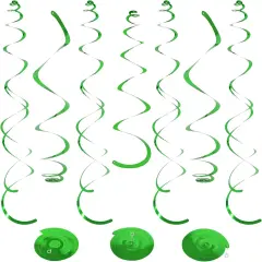 24 PCS Green Hanging Swirl Party Decorations