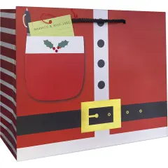 Pack/6: Santa's List Gift Bag - 12-1/2 x 5 x 10"