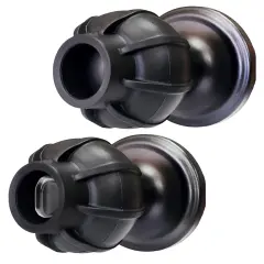 Enjoy Cover | Door Handle Grip Doorstop Knob Stopper Cover, Set of 2 Door Knob Grips Universal Size Protects Walls from Dents and Damage Black