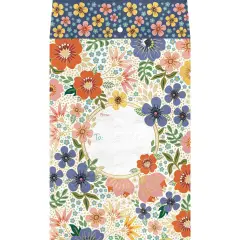 Pack/6: Golden Floral Theme Mailing Envelope - 6 x 1/2 x 9-1/2"