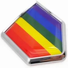 Rainbow Gay Pride Flag Decal Sticker LGBT Emblem Flags for Car Bumper, 2 Pack