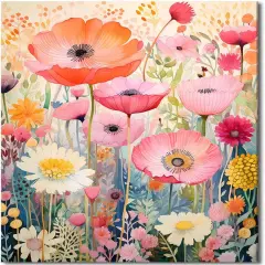 Paint by Number for Adults Flowers and Plants Paint Number Kits Floral Adults' Paint-by-Number Kits Color Paint by Number DIY Paint by Numbers Craft Kits for Adults, 16x20 Inch