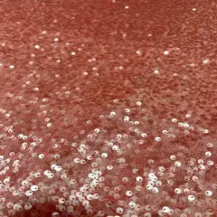 1 Yard Sequin Taffeta Fabric 50&ndash;54 inches Wide Sparkly Material for Costumes and Event Decor Coral