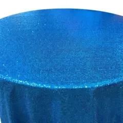 1 Yard Glitz Sequin Round Tablecloth 108 Inches Shiny Polyester Linen for Weddings and Events Turquoise