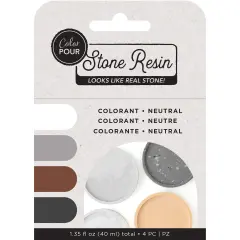 American Crafts Stone Resin Colorant 4/Pkg-Neutral