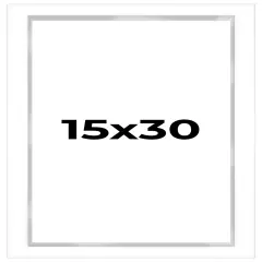 Panoramic Modern Shadow Box 1" Depth White Frame - UV Acrylic, Backing, Hanging Hardware