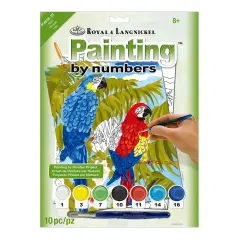 PJS35 | Painting by numbers&trade; 10pc 8.75" x 11.375" Parrots Painting Project