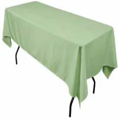 Rectangular Sage Polyester Tablecloth 60&times;144 Inch Elegant D&eacute;cor for Weddings, Parties & Banquets