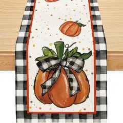 Fall Table Runner, Fall Decorations for Home Pumpkin Runner,13x72 Inch