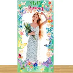 Hello Spring Photo Booth Banner,