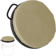 5 Gallon Bucket Seat - 360-Degree Swivel Lid (Tan)