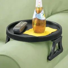 Collections Etc Clip On Sofa Armrest Side Tray Table