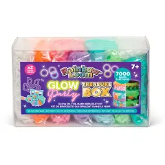 Rainbow Loom: Treasure Box - Glow-in-The-Dark Edition - DIY Bands Jewelry Kit, 7000 Glow Rubber Bands, 2 Happy Looms, Crafting Activity, Kids Ages 7+
