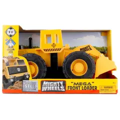 Mighty Wheels: 16" Mega Front Loader - Construction Toy Vehicle, Realistic Lever Operated Bucket, Dig & Scoop, Durable Indoor-Outdoor Play, Kids 3+
