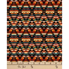 Viva Patterns Black Digital Cotton Print Fabric | By the Yard | Sewing and Crafting | 44 inches wide