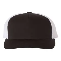 YP Classics&reg; Five-Panel Retro Trucker Cap Black/ White