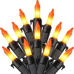 Orange Halloween Lights - 50 Count