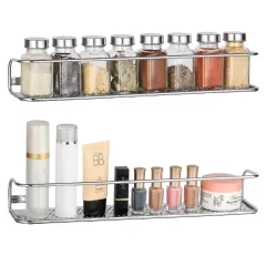 2PCS Spice Racks Wall Mounted Spice Storage Organizer