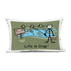 Stupell Industries No Fishing at Pond Outdoor Printed Throw Pillow Design by LIC, 14 x 7 x 20