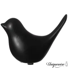Uniquewise Black Ceramic Bird Statue