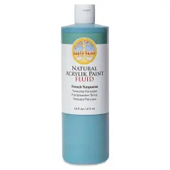 Natural Earth Paint Natural Fluid Acrylik Paint - French Turquoise, 473 ml