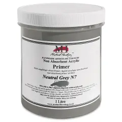 Michael Harding Non-Absorbent Acrylic Primer - Neutral Grey N7, 1 Liter, Jar