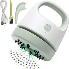 Diamond Painting Tools for Drill Quicker Picker, Diamond Painting Accessories Tool for Sweep Spilled Diamonds Picker Vacuum Quicker Picker Organizer Spilled Drill with USB Charger, Brush (Green)