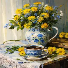 Paint by Numbers Kit for Adults Beginner, Vintage Flowers Vase Easy Adult Paint by Number Kits on Canvas, DIY Craftoria Acrylic Watercolor Oil Paint by Number for Adults for Home Decor Gift 16x20 Inch