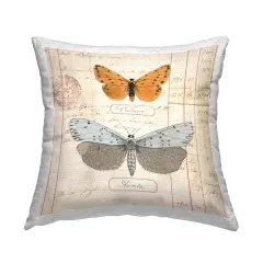 Stupell Industries Vintage Butterfly Specimen Outdoor Printed Throw Pillow Design by Susan Arnot, 18 x 7 x 18