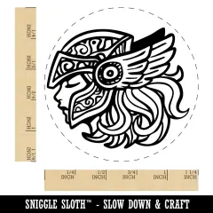 Valkyrie Female Viking Warrior Knight Winged Helmet Rubber Stamp for Stamping Crafting Planners