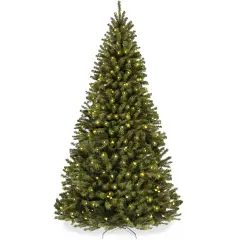 Best Choice Products Pre-Lit Spruce Artificial Christmas Tree w/ Easy Assembly, Metal Hinges & Foldable Base
