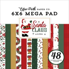 Echo Park Double-Sided Cardmakers Mega Pad 6"X6"-Santa Claus