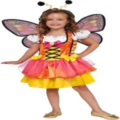 Rubie's Child's Glittery Orange Butterfly Costume