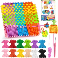 Potholder Loom Kit, 7.3" Weaving Loom Kit with 432 Craft Loops in 12 Colors